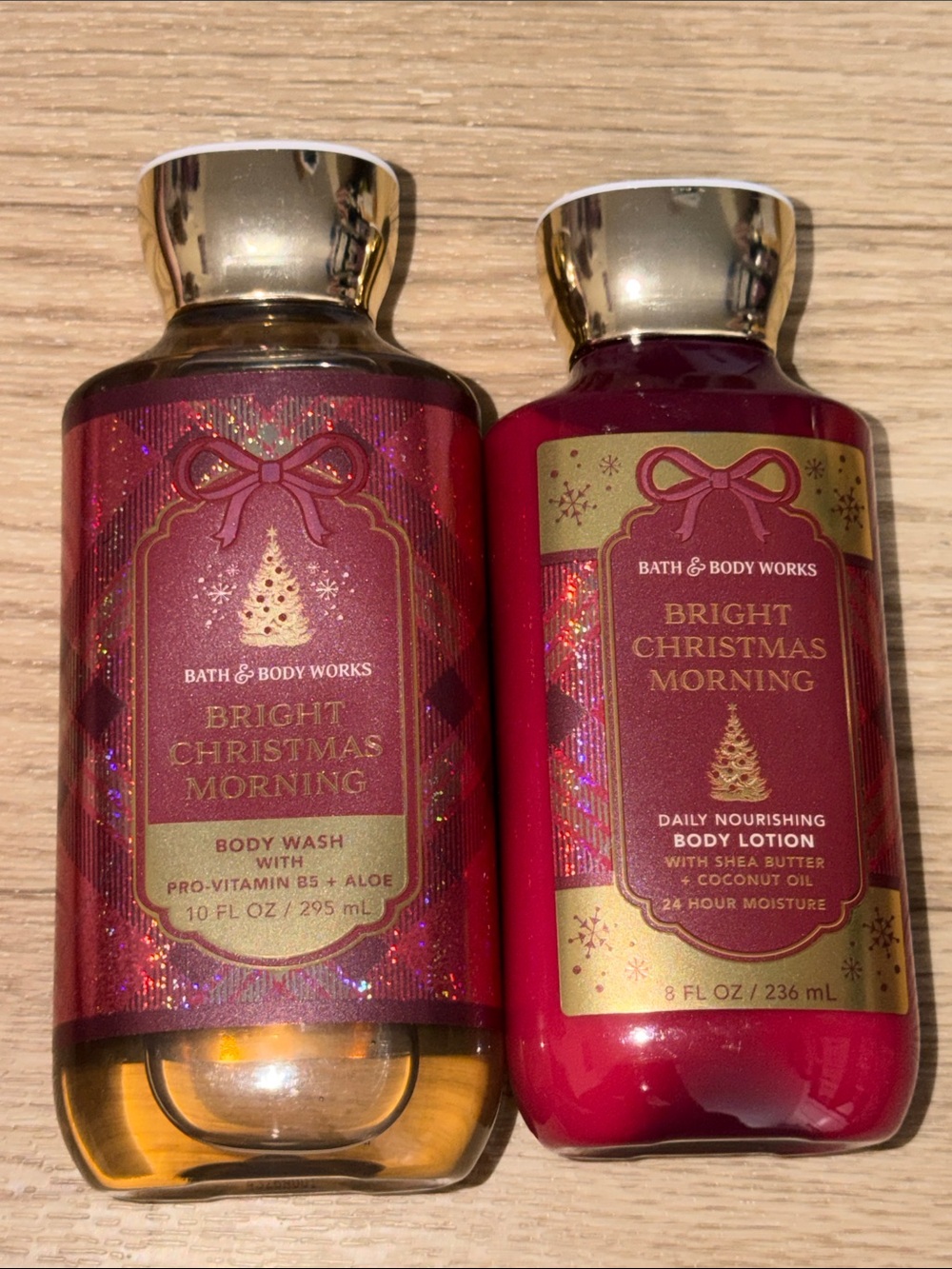 NEW Bath & Body Works 2 pc. Bright Christmas Morning Body wash and Lotion